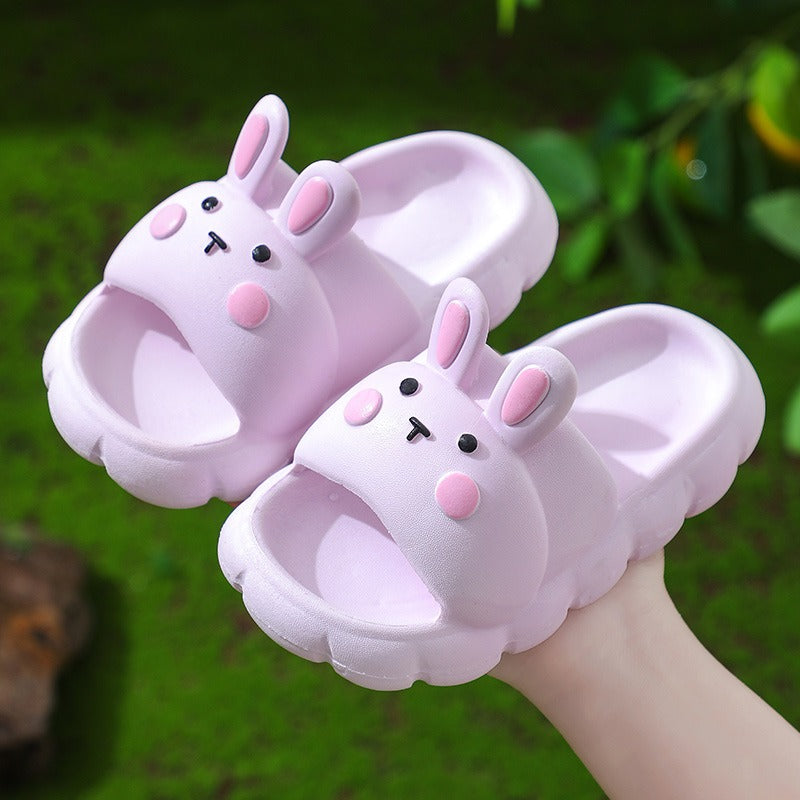 Kids Rabbit Slippers: Soft Non-Slip Indoor & Outdoor Sandals