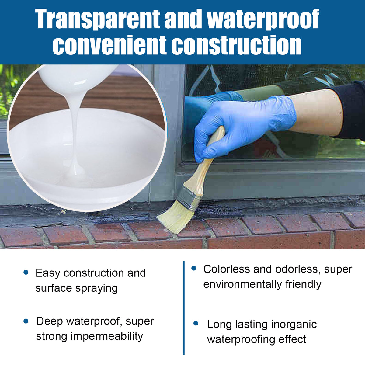 Transparent Waterproof Adhesive for Easy Leak Sealing