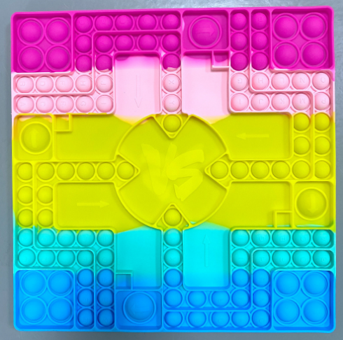 Rainbow Bubble Chessboard Toy for Screen-Free Learning