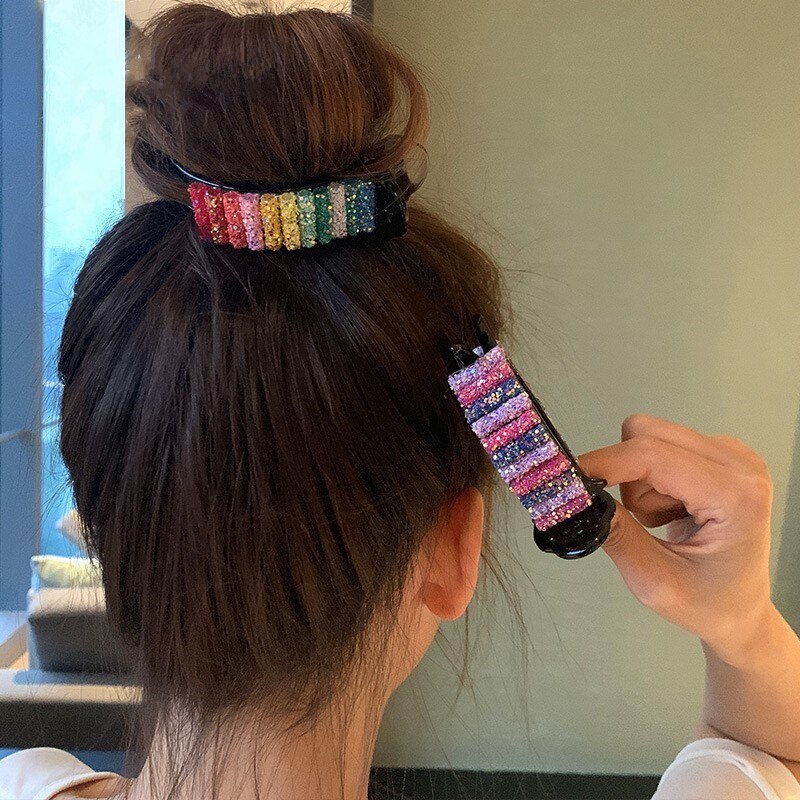 Rainbow Hair Claw Clip For Colorful Everyday Updos