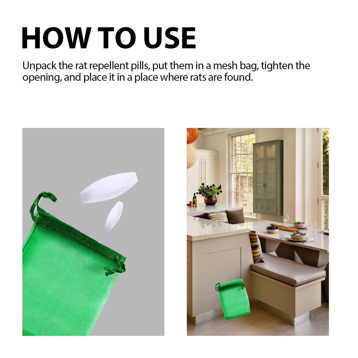 Mouse Repellent Tablets for Home, Car, Garden & More
