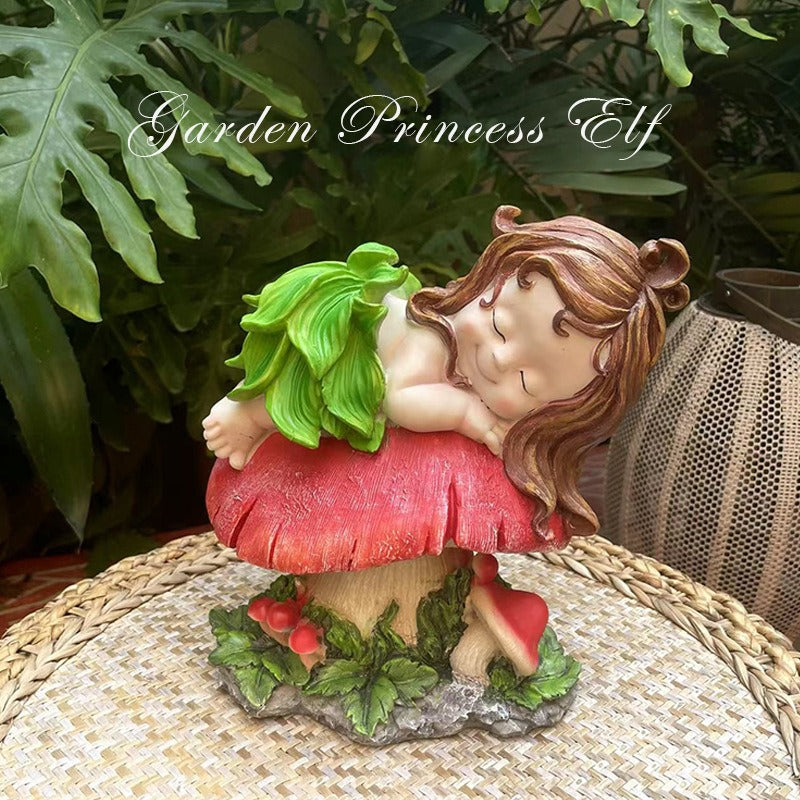 Fairy Garden Elf Figurine, Sleeping Garden Princess