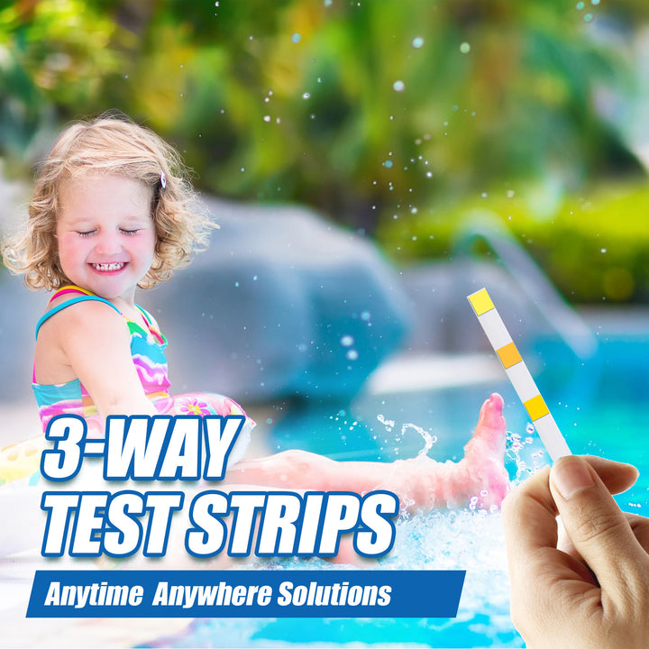 3-In-1 Pool Water Test Strips for Easy Water Balance