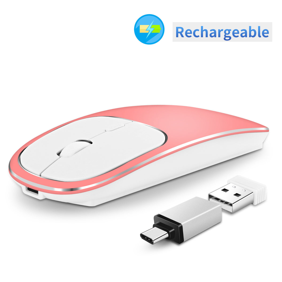 Silent Rechargeable Wireless Mouse for Quiet Desks