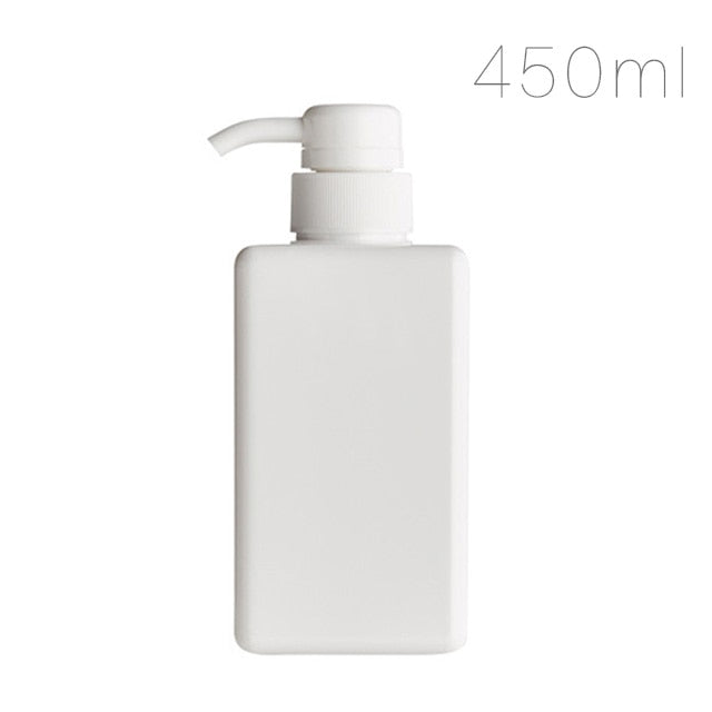 Refillable Square Lotion Pump Bottle for Bathroom Storage