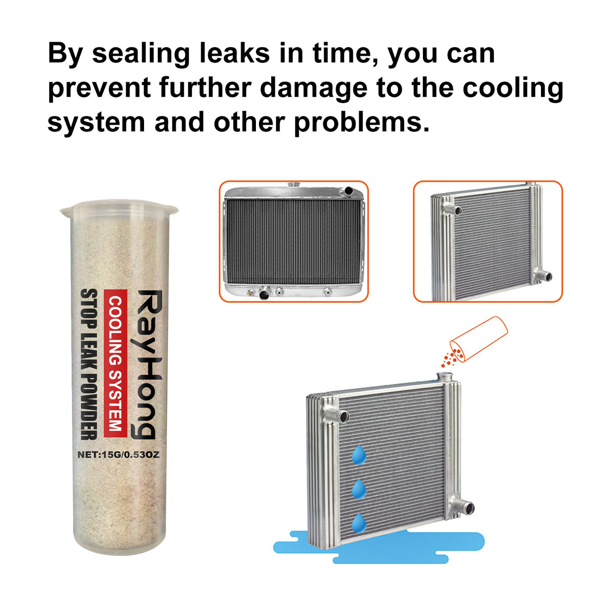 Radiator Stop Leak Powder for Cooling System Repairs