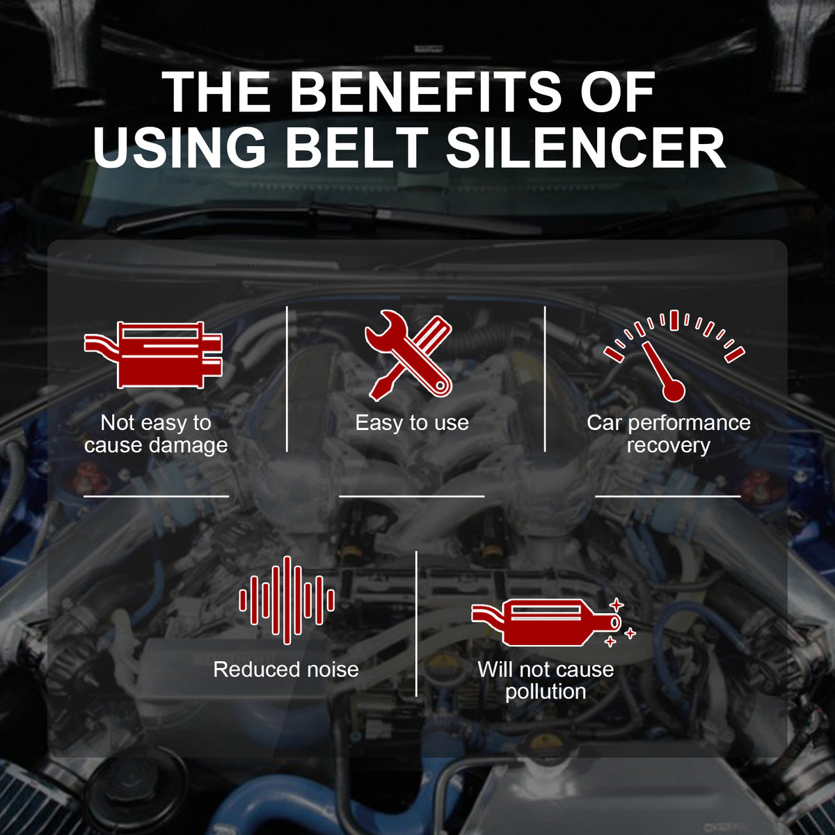 Belt Silencer Spray for Reduced Automotive Belt Noise