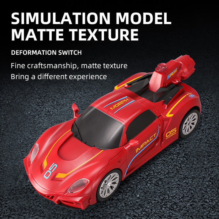 Transforming RC Car Toy With Lights, Sound & Spray