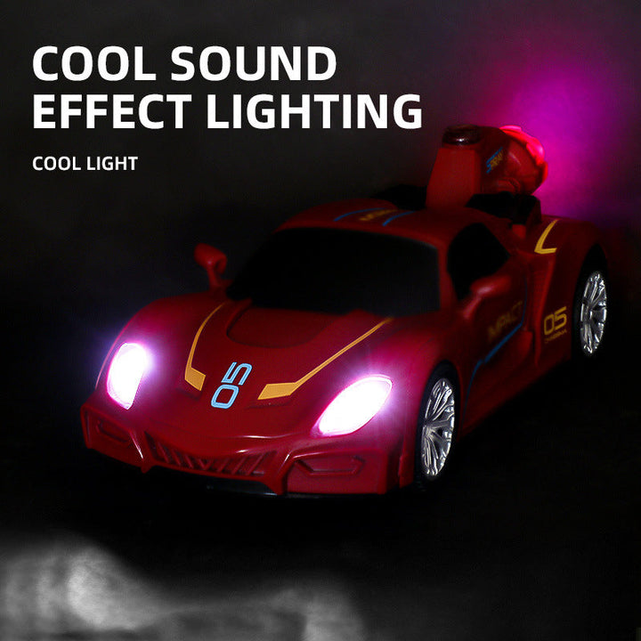 Transforming RC Car Toy With Lights, Sound & Spray