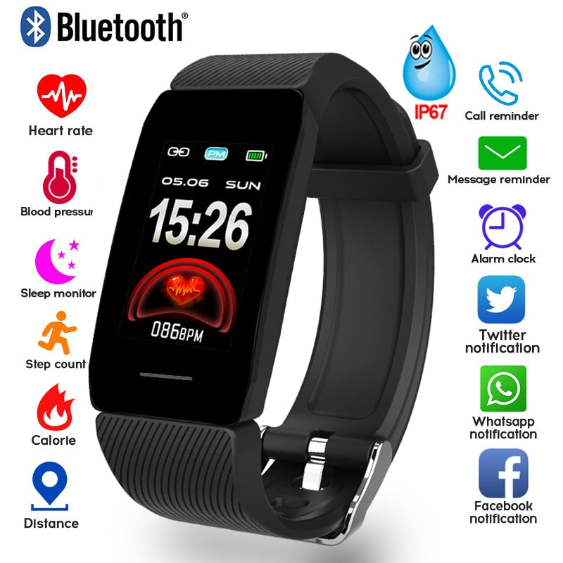 Smart Fitness Tracker with Heart Rate & Blood Pressure