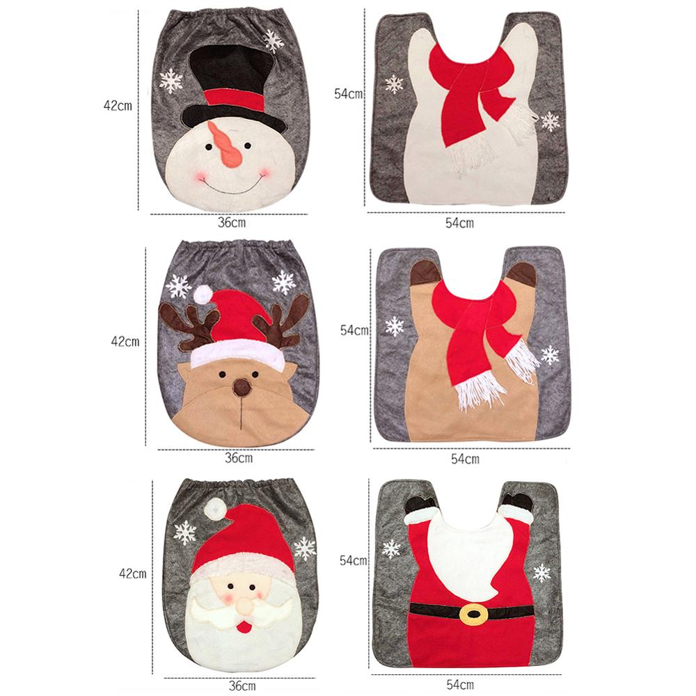 Christmas Bathroom Rug Set for Festive Holiday Decor