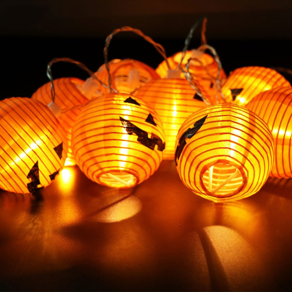 Halloween Pumpkin String Lights for Festive Displays