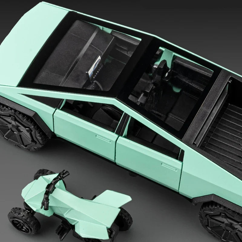 Diecast Cyber Pickup Truck Model With Off-Road Play