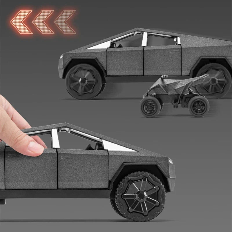 Diecast Cyber Pickup Truck Model With Off-Road Play