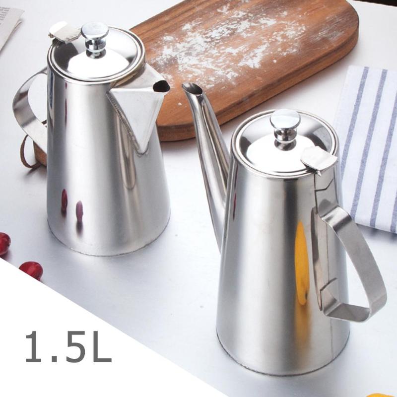 Stainless Steel Kitchen Water Pitcher 1.5L Long Spout