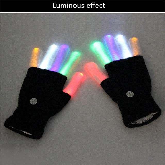 LED Light Gloves for Multicolor Party Performances