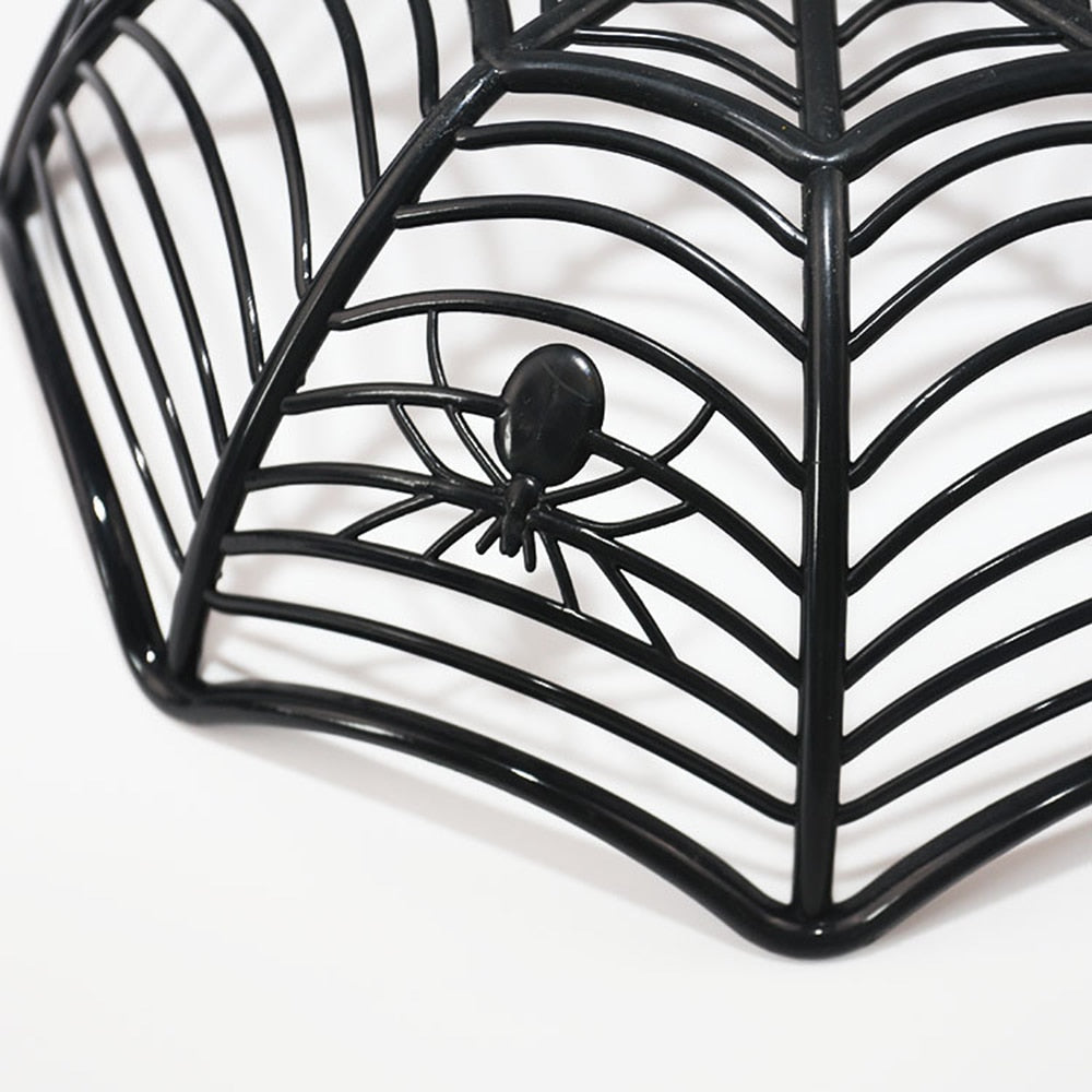 Spider Web Halloween Candy Bowl, Spooky Party Serving Dish