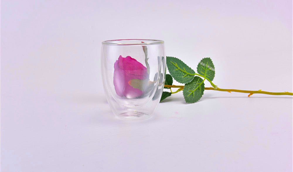 Heat-Resistant Double Wall Glass Coffee Cup for Tea