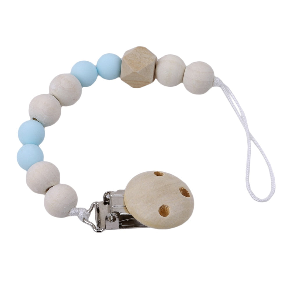 Wooden Pacifier Clip for Calmer, Easier Baby Outings