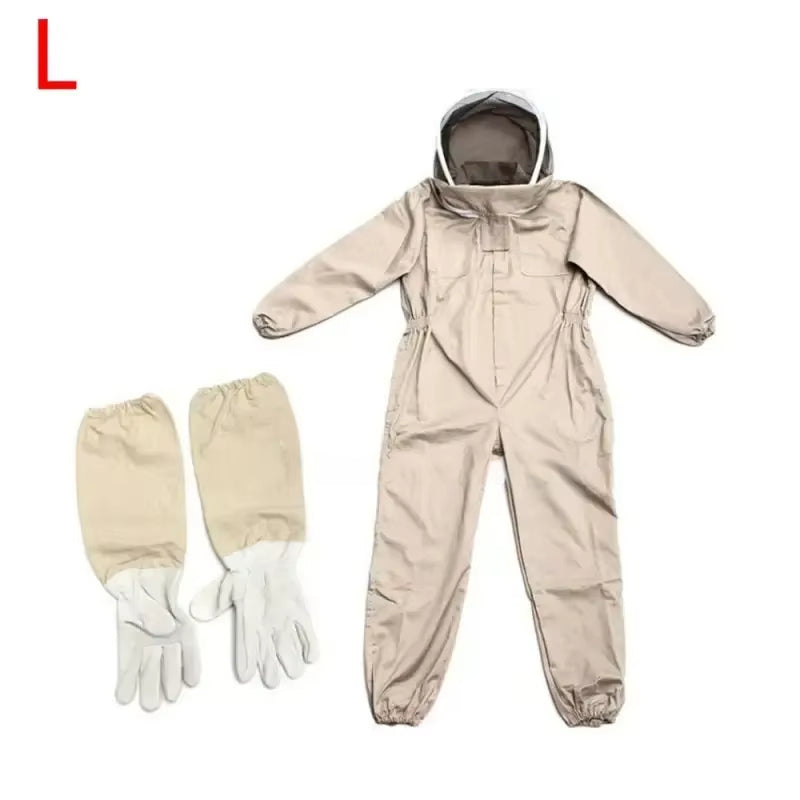Full-Body Beekeeping Suit with Ventilated Mesh Veil