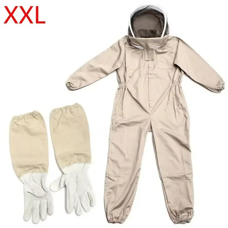 Full-Body Beekeeping Suit with Ventilated Mesh Veil