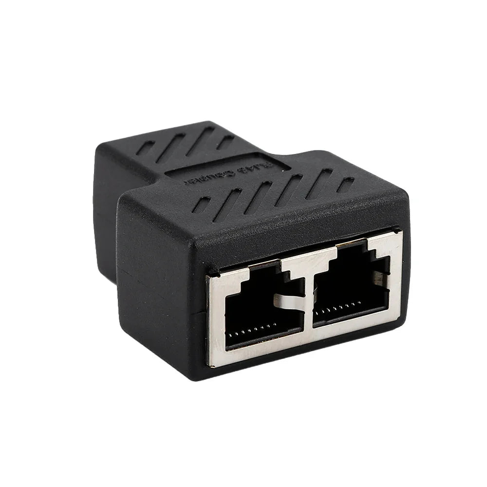 RJ45 Ethernet Splitter Coupler: 1 to 2 Port Adapter
