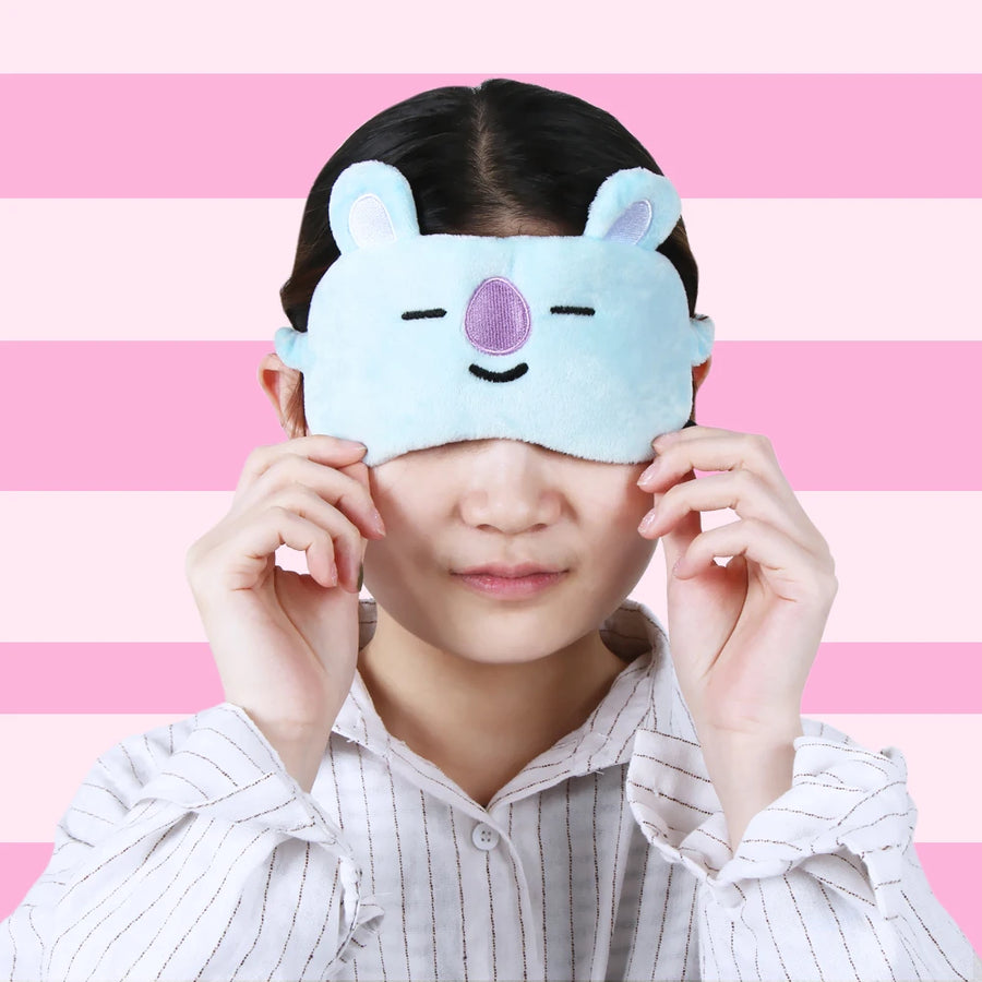 Cute BT21 Sleep Mask Set – 100% Blackout, Ultra Soft