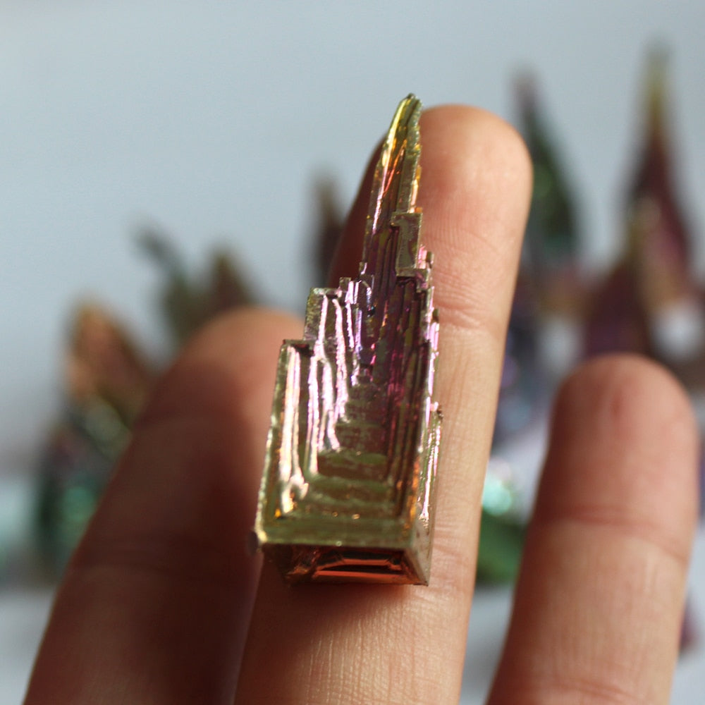 Bismuth Crystal Decor With Rainbow Metallic Colors