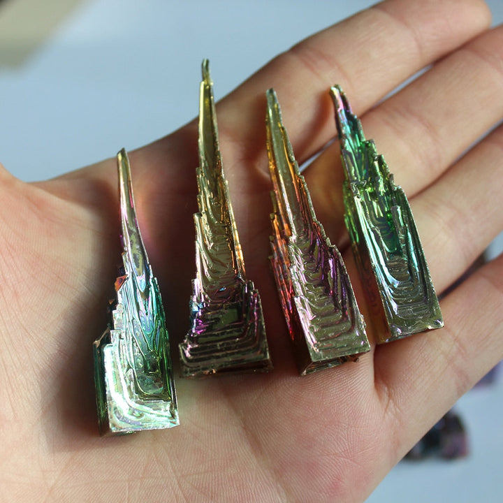 Bismuth Crystal Decor With Rainbow Metallic Colors