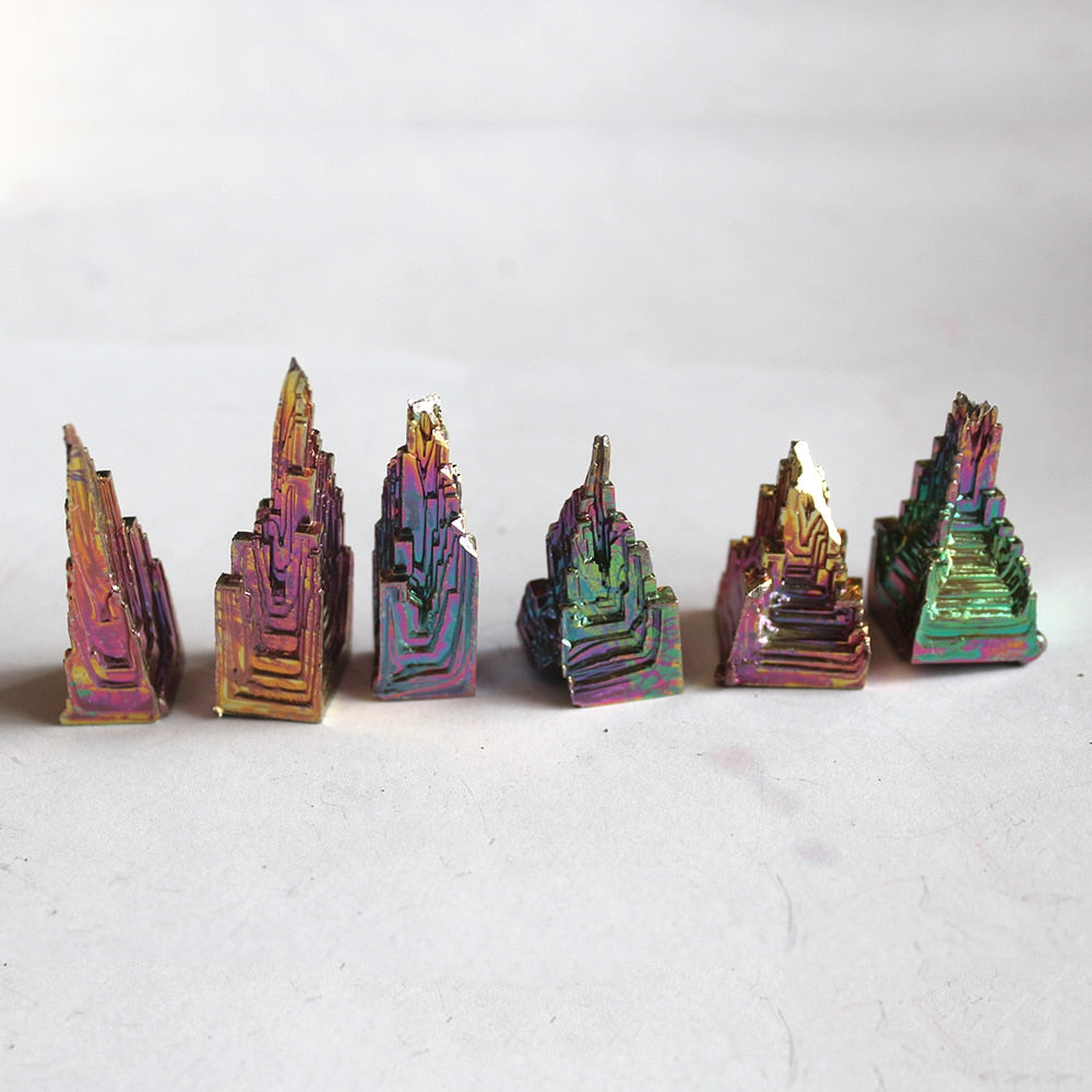 Bismuth Crystal Decor With Rainbow Metallic Colors