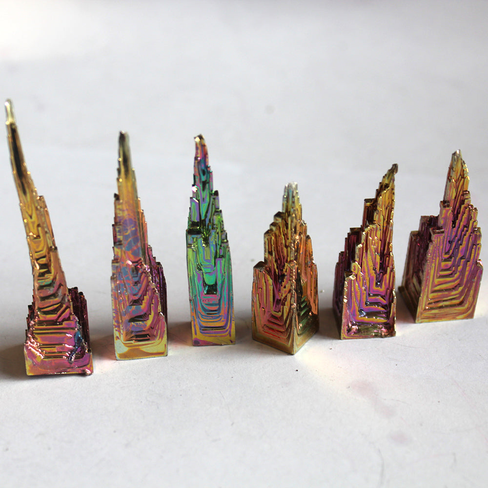 Bismuth Crystal Decor With Rainbow Metallic Colors