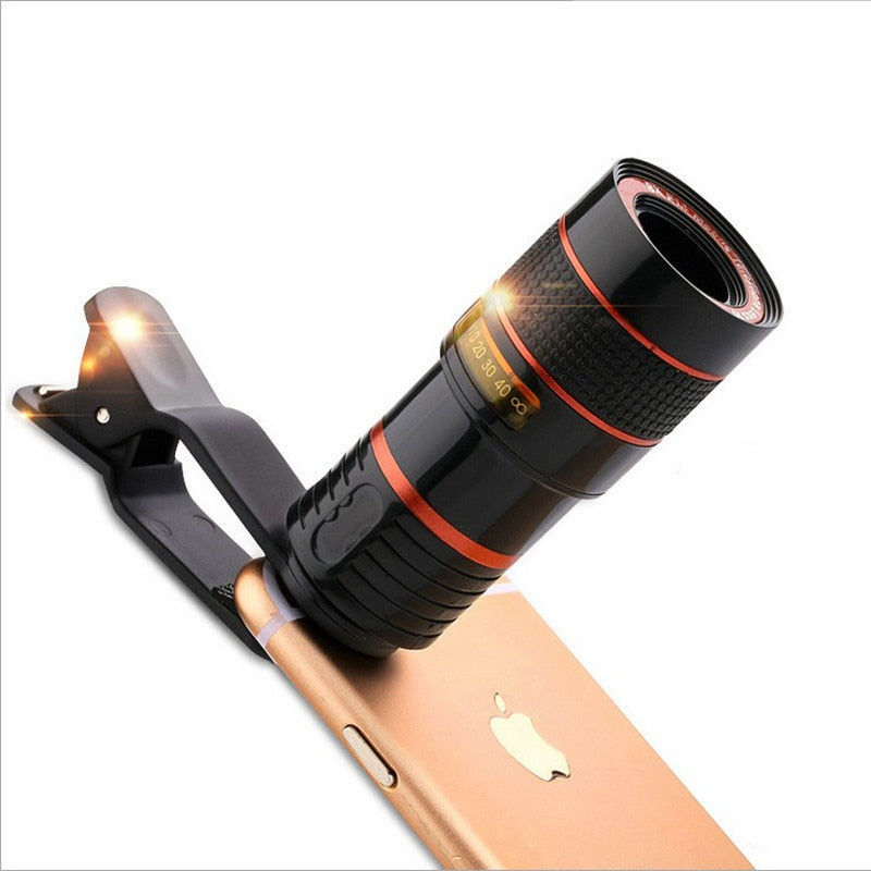 Phone Camera Lens Kit with 12x Zoom, Fisheye and Macro