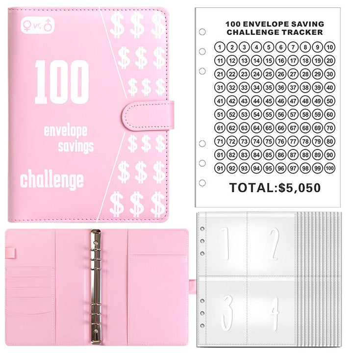 100 Envelope Savings Challenge Binder & Goal Tracker