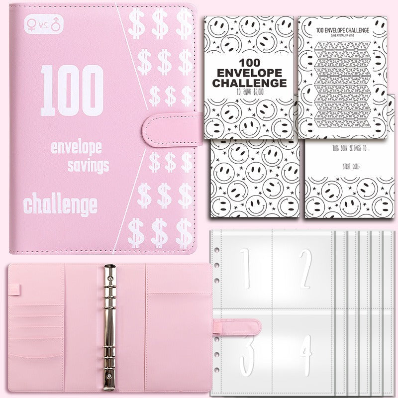 100 Envelope Savings Challenge Binder & Goal Tracker