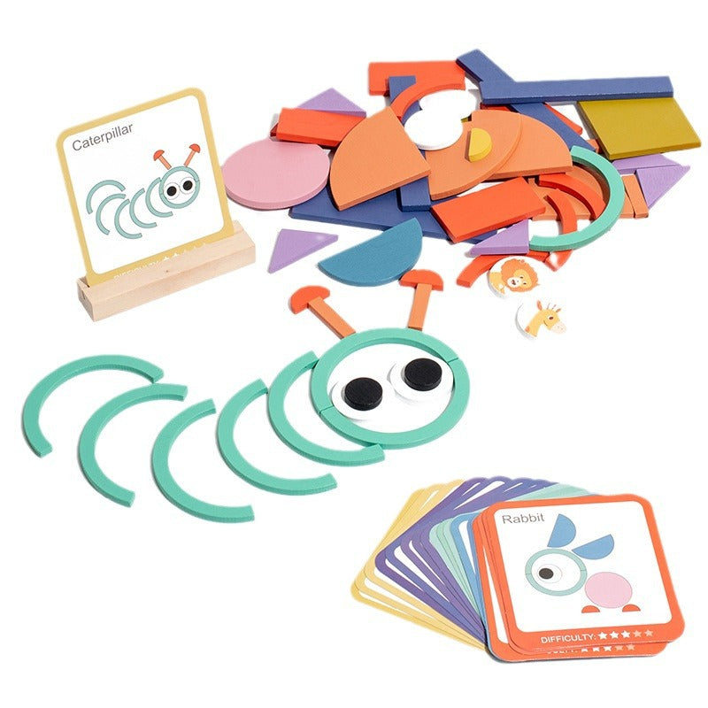 Geometric Puzzle Toy for Creative Screen-Free Play