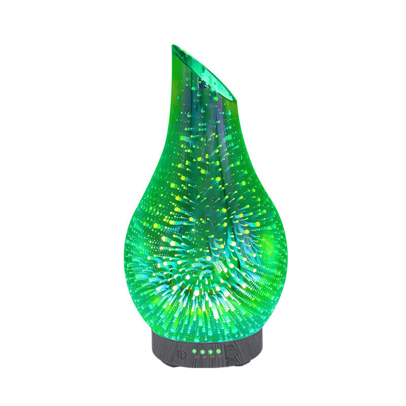 Fireworks Glass Essential Oil Diffuser with Night Light