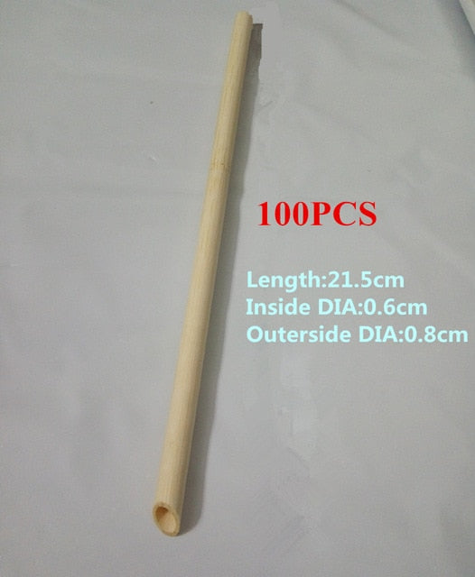 Carbonized Bamboo Smoothie Straws, Reusable Pointed Set