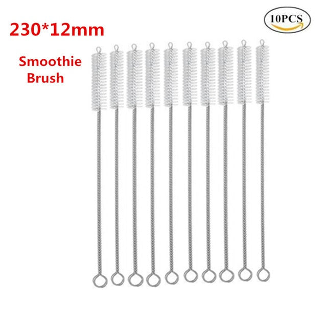 Carbonized Bamboo Smoothie Straws, Reusable Pointed Set