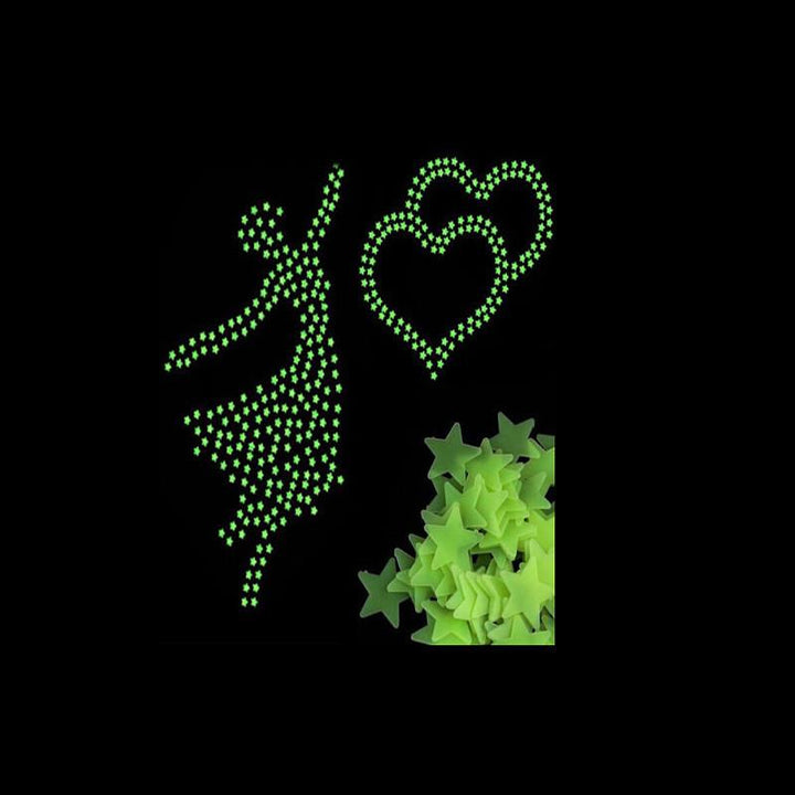 Glow in the Dark Stars & Moon Stickers - 3D Kids Decor