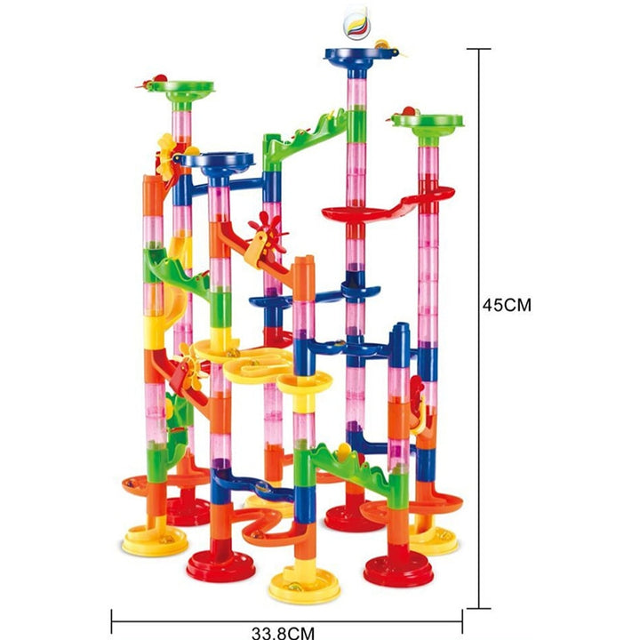 105-Piece DIY Marble Run Building Set for STEM Play