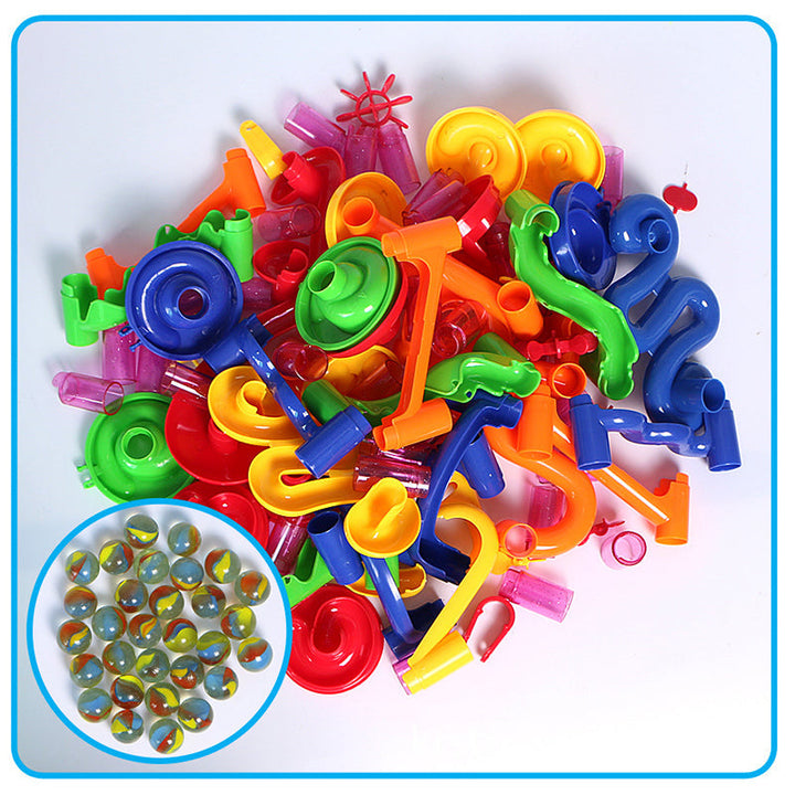 105-Piece DIY Marble Run Building Set for STEM Play