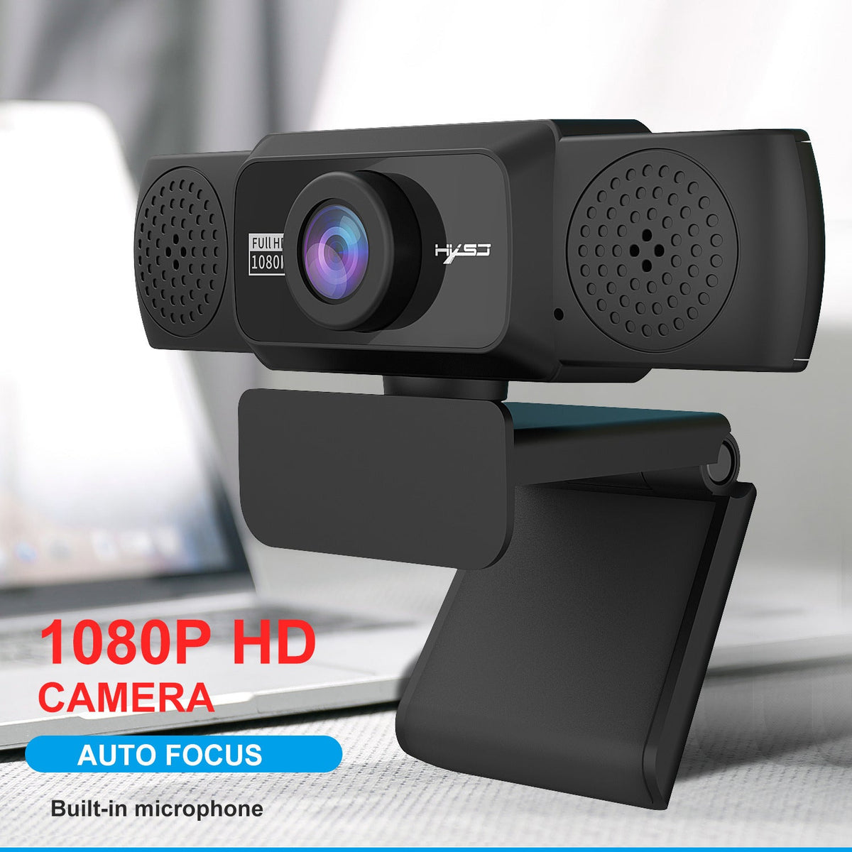 1080P Webcam with Autofocus and Built-in Mic