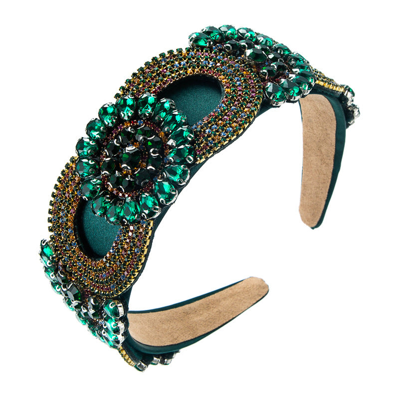 Baroque Headband: Jeweled Retro Glamour Hair Accessory