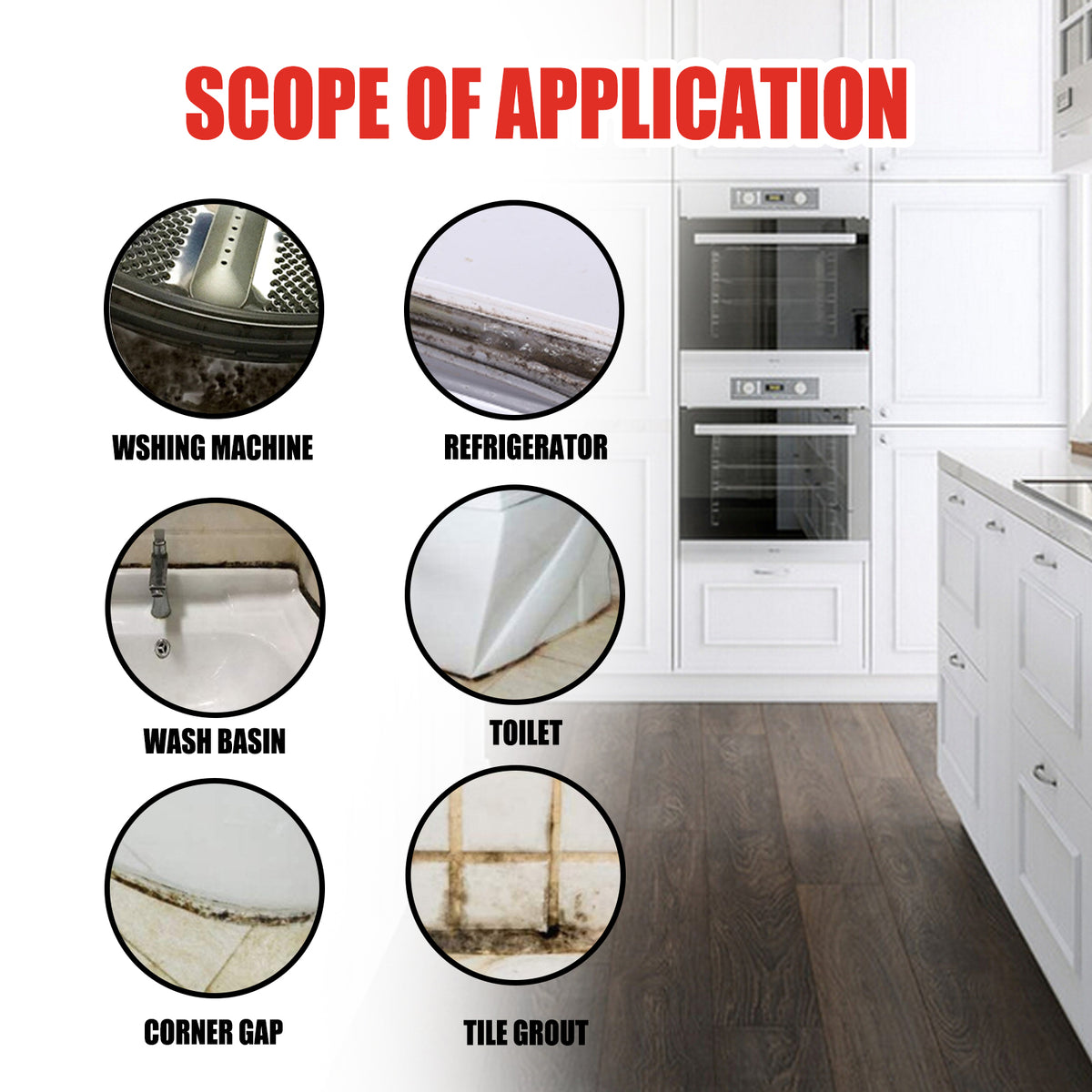 Mold Remover Gel for Grout, Crevices and Corners