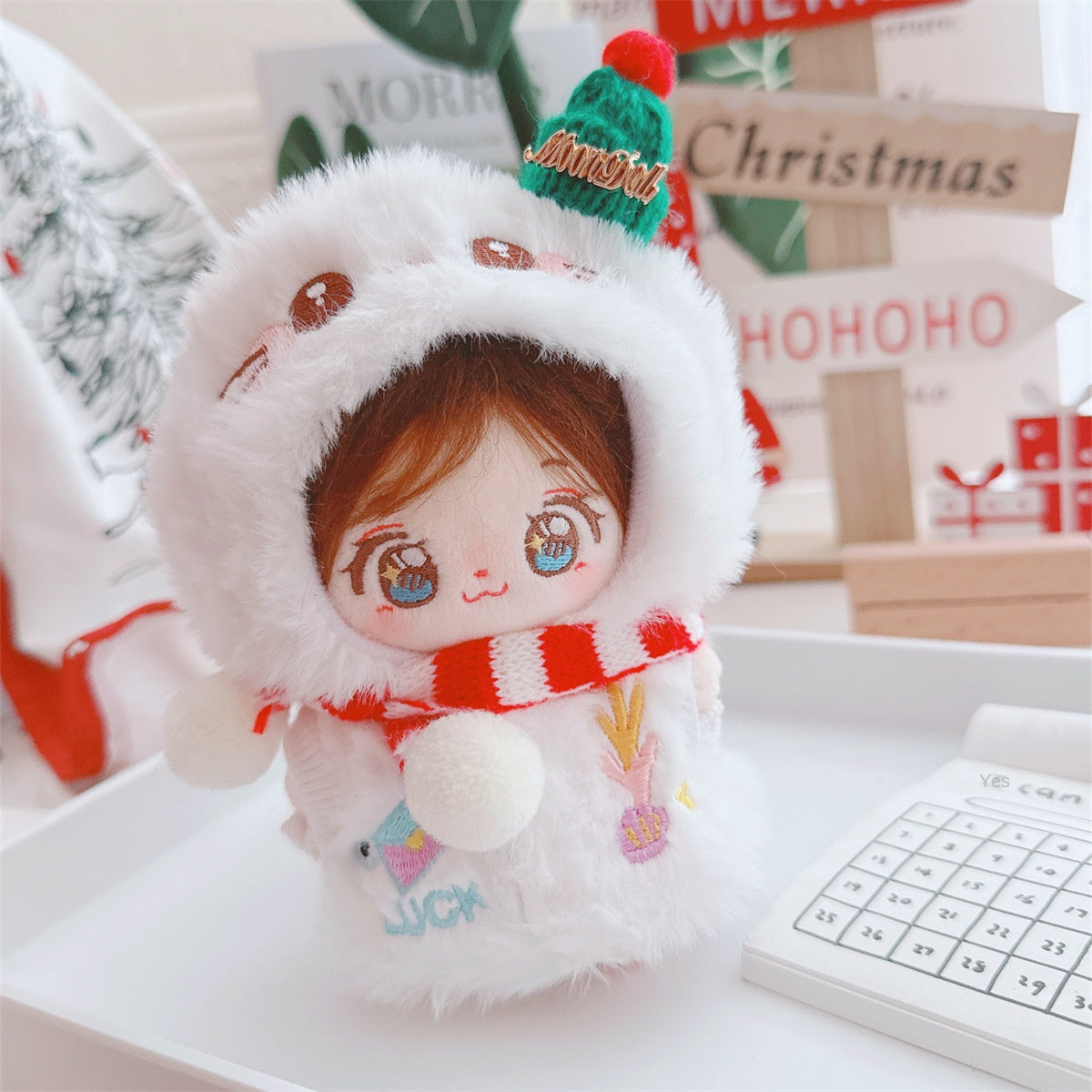 Cotton Christmas Doll Decoration For Festive Shelves
