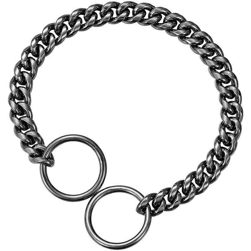 10mm Stainless Steel Dog Chain Collar, Polished Style