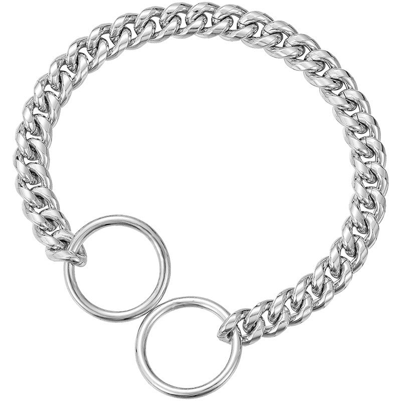 10mm Stainless Steel Dog Chain Collar, Polished Style