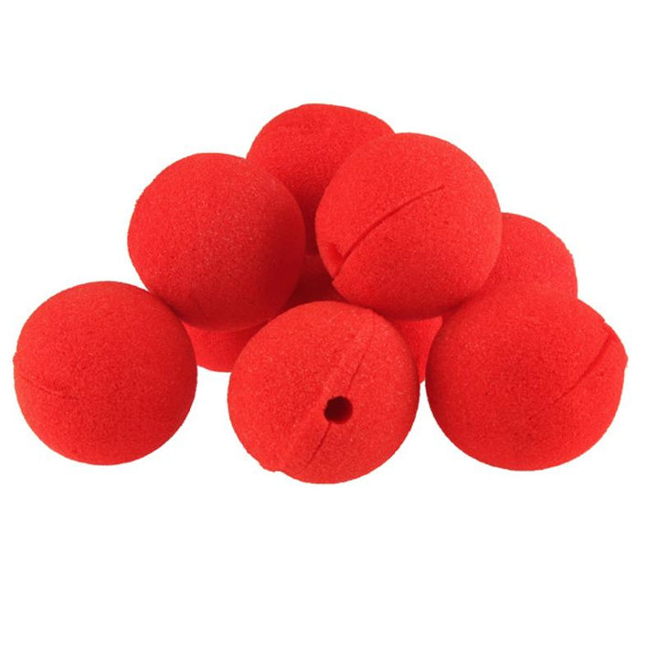 10-Piece Red Clown Nose Sponge Party Costume Accessories