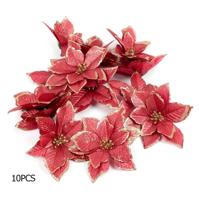 Artificial Poinsettia Tree Ornaments for Fuller Decor