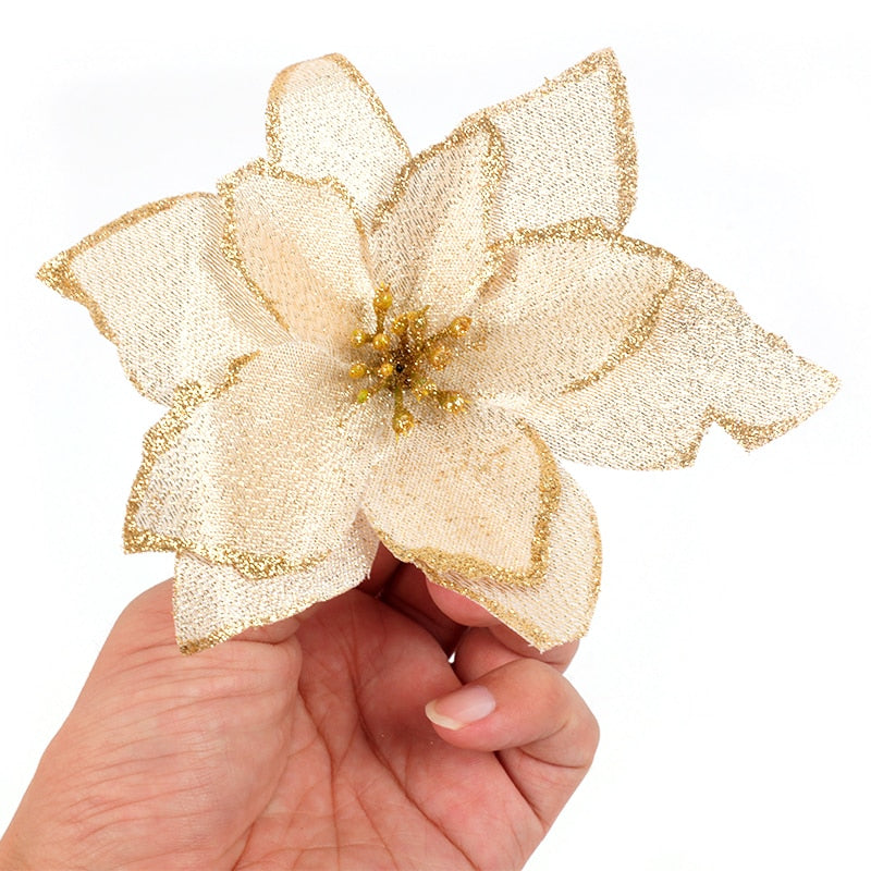 Artificial Poinsettia Tree Ornaments for Fuller Decor
